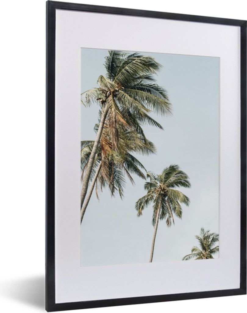 MuchoWow® Gerahmtes Poster Palmen - Sommer - Tropisch 30x40 Produktbild 