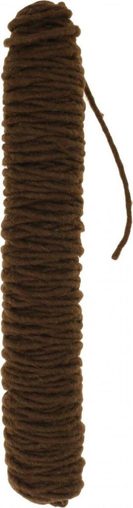 Dochtfaden Filzkordel Dunkelbraun 55m - Floristik Basteln DIY Deko wasserfest robust