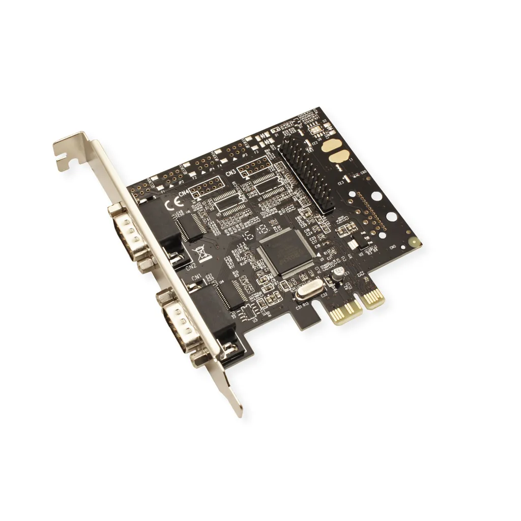 Carte d'extension VALUE PCIe 2 ports Série RS232 et 1 Parallèle DB25