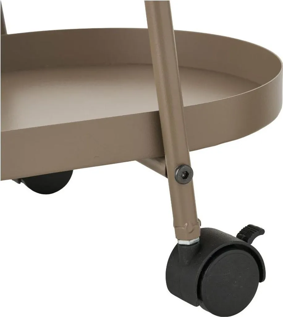 Modulo cucina Laila su ruote barra per 2 ripiani marrone. - 5