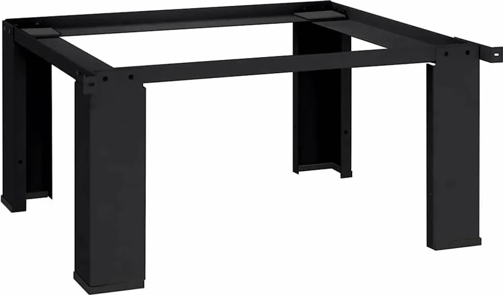 Socle de lave-linge surélevé vidaXL en acier noir - Support ergonomique 64cm