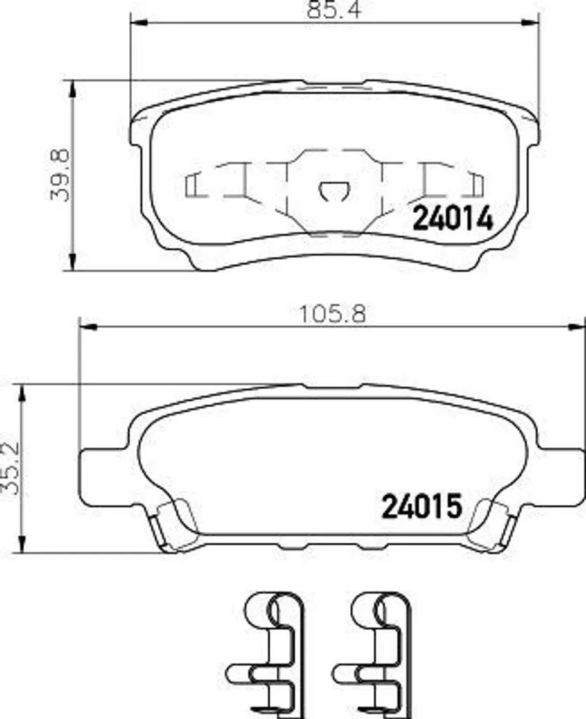 Plaquettes de frein anti-sifflement pour Sebring et Jeep Compass