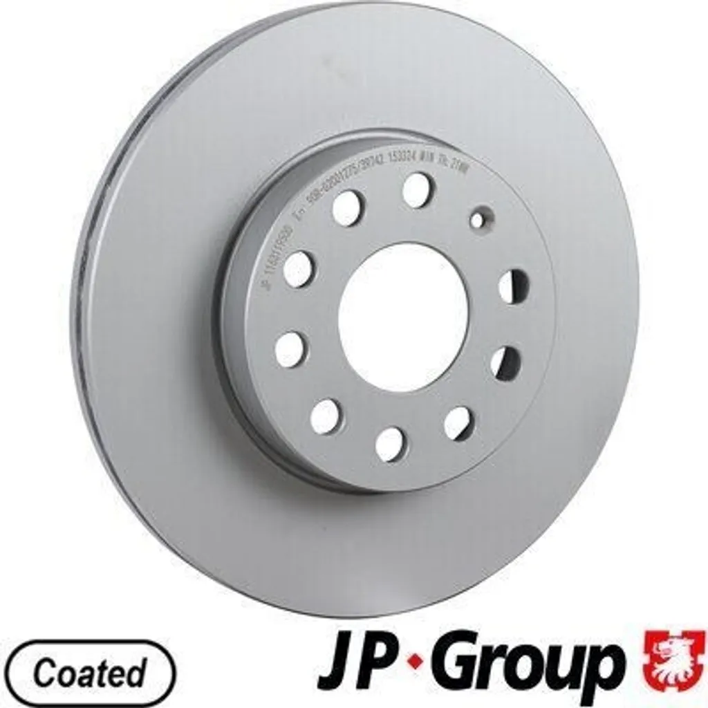 Jeu de 2 disques de frein arrière JP GROUP pour TOYOTA Camry série V5