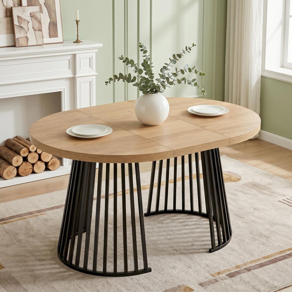 Table à rallonges Flieks avec structure télescopique en Image du produit 