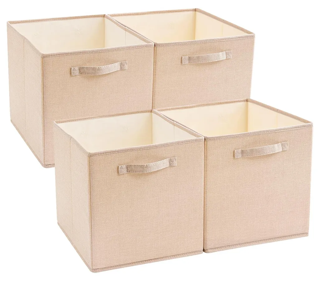Coffre de Rangement Pliable en Tissu Anti-froissage 30cm - Lot de 4