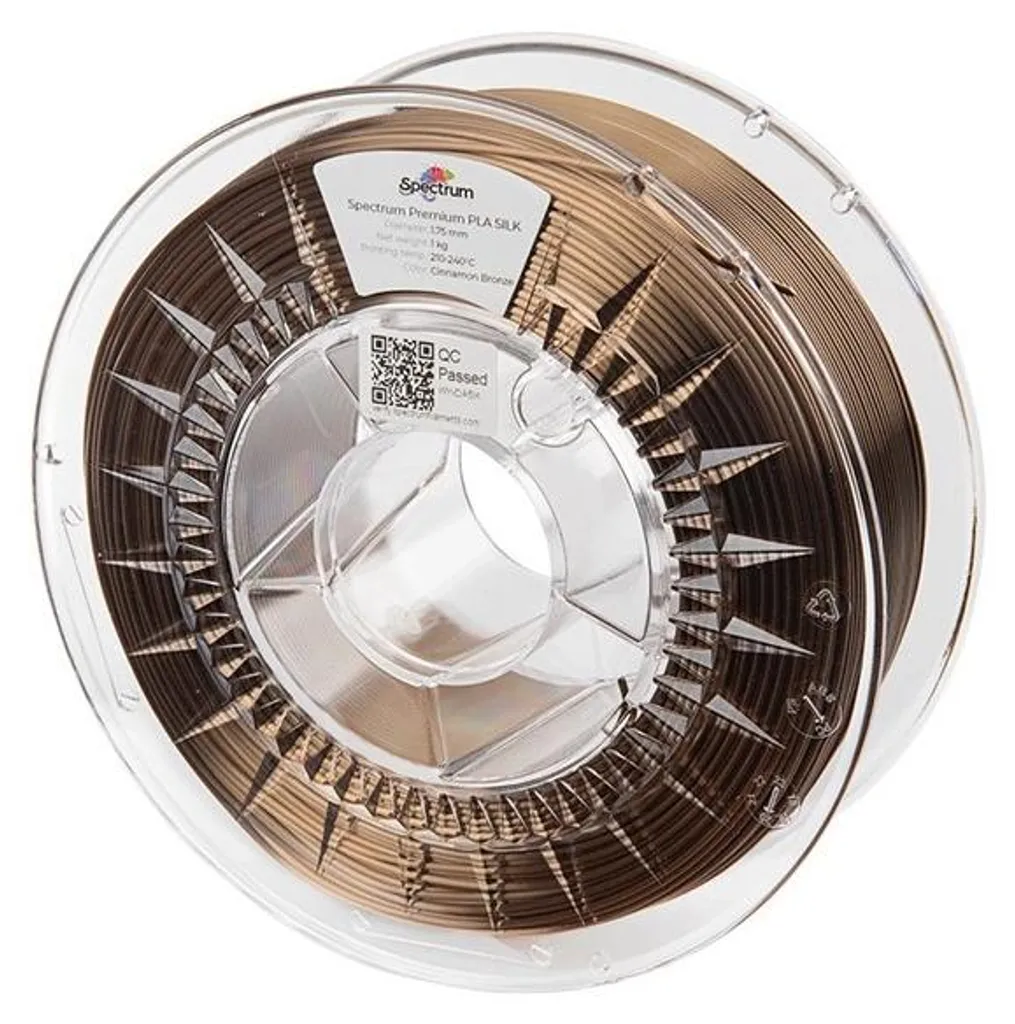 Filament PLA 3D Marron Silk Spectrum 80440 - Idéal pour Décoration et Design