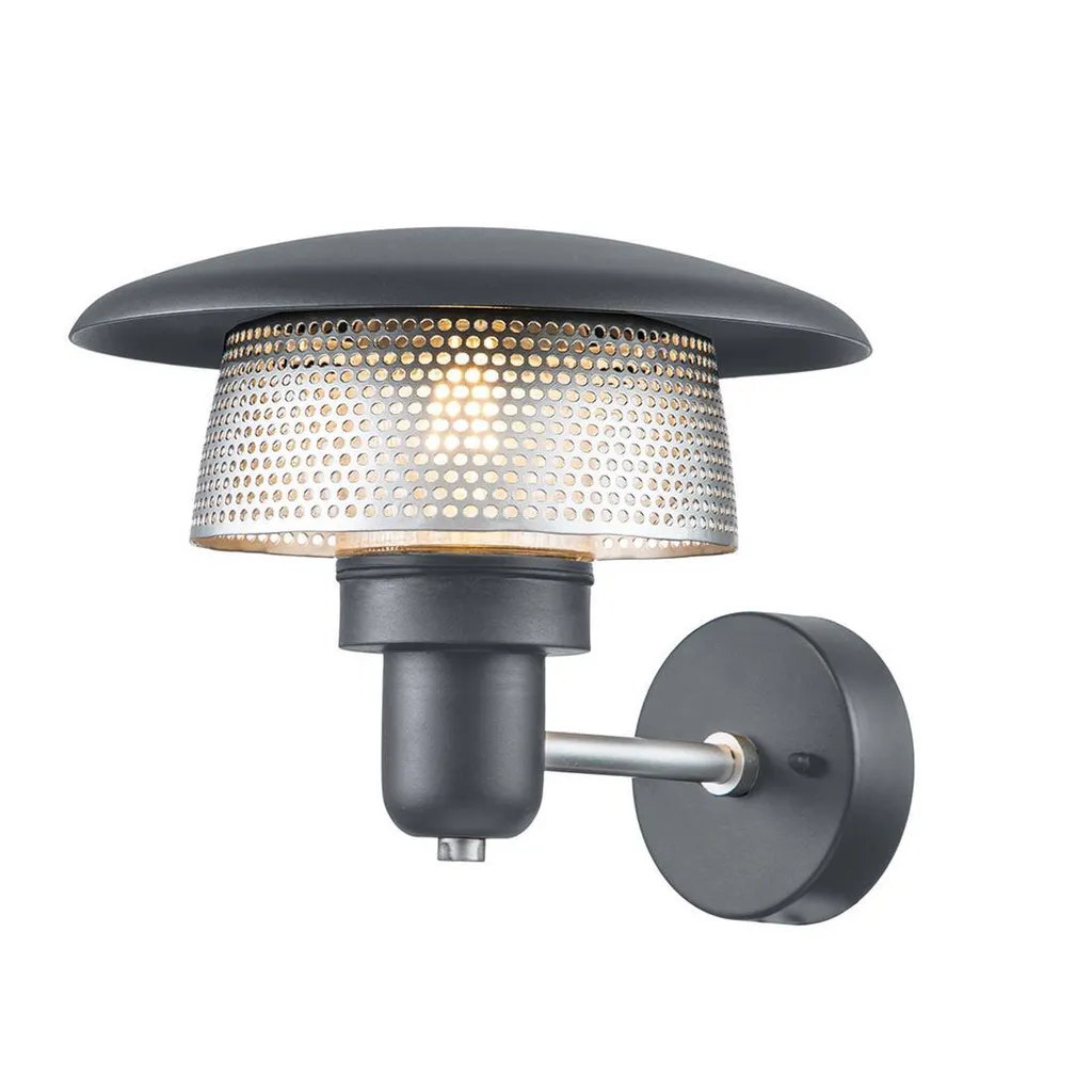 Applique extérieure Saturne Elstead grise en fonte d'aluminium E27 40W