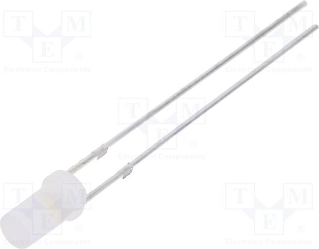 2x LED ohne Stopper OSW5DK3NE2A LED Dioden THT 3mm kaltweiß 1120÷1560mcd 3mm 140°