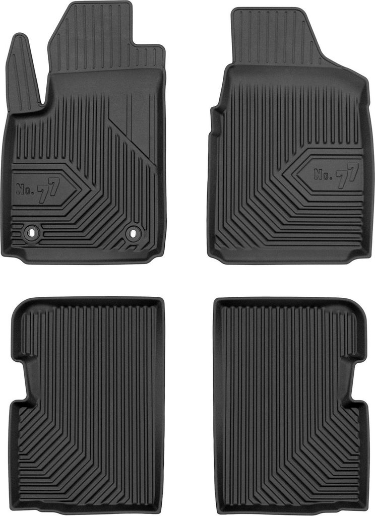 Fußmatten Gummimatten No.77 für Ford Ka II 2008-2016 TPE Gummi Schwarz 4 tlg