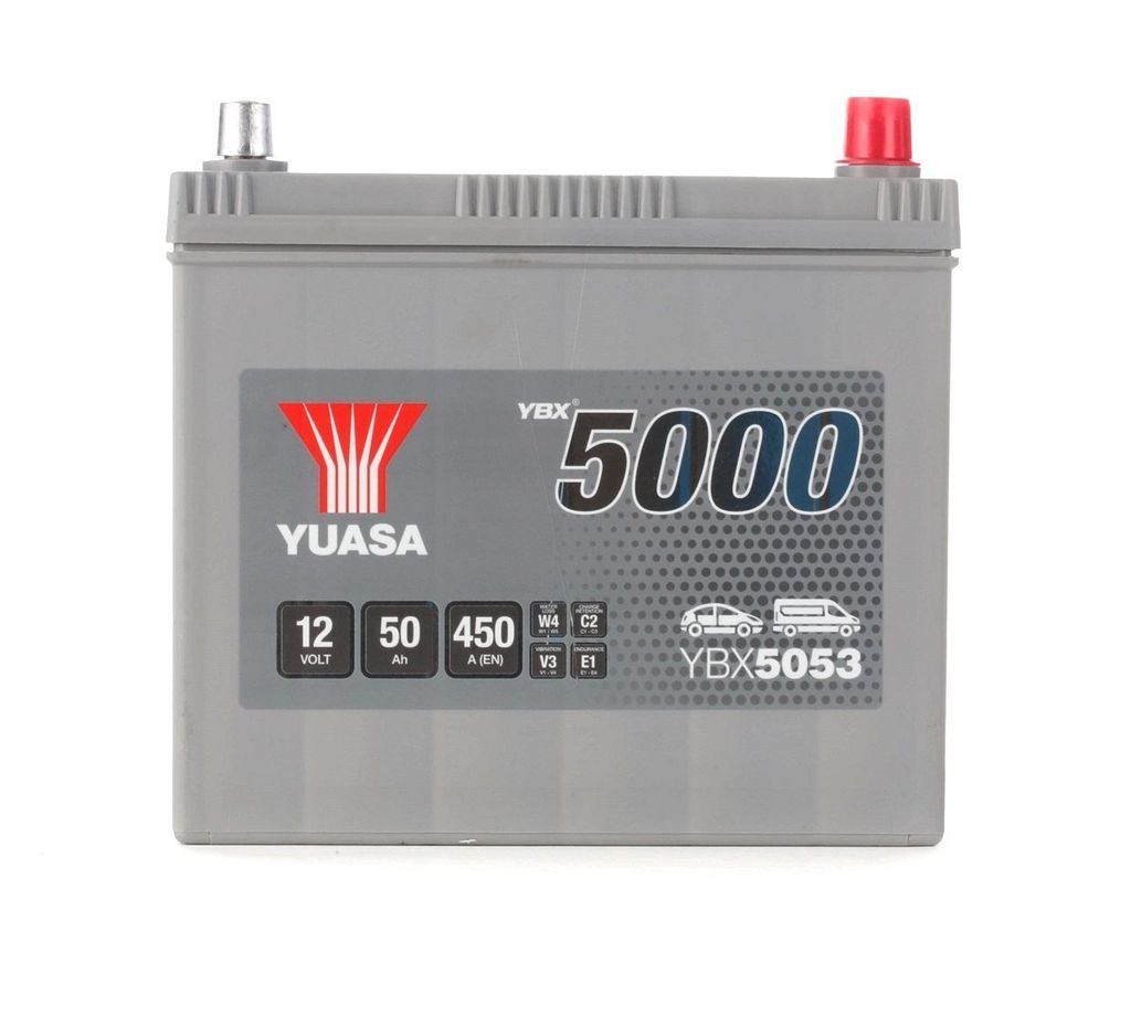 YUASA YBX5000 Starterbatterie 12V 50Ah 450A/EN B24 für Auto Produktbild 