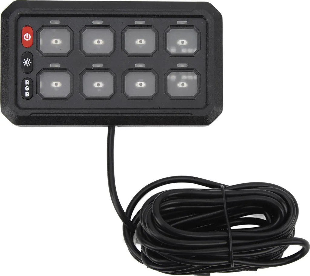 Boîtier de commande 8 circuits avec éclairage RVB pour Quad et UTV 12V - 5