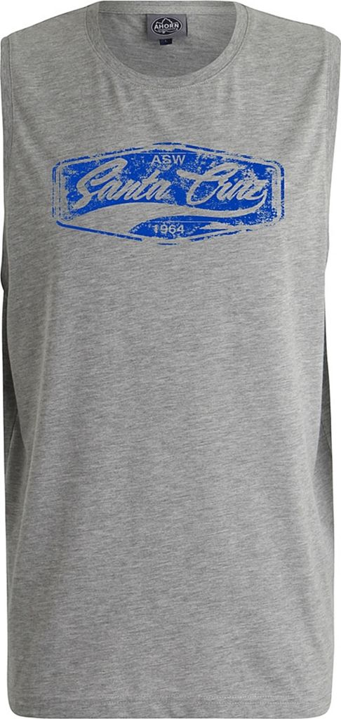 Übergrößen Tanktop Santa Cruz blau AHORN SPORTSWEAR Grey Melange 7XL