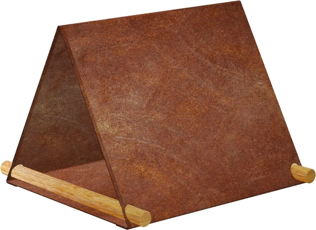 Mangeoire oiseaux pour observation hivernale en acier Corten 25 x 25 cm