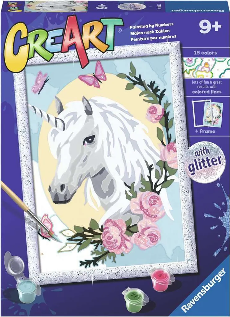 Réussir sa peinture sans déborder : CreArt Portrait de licorne guidé