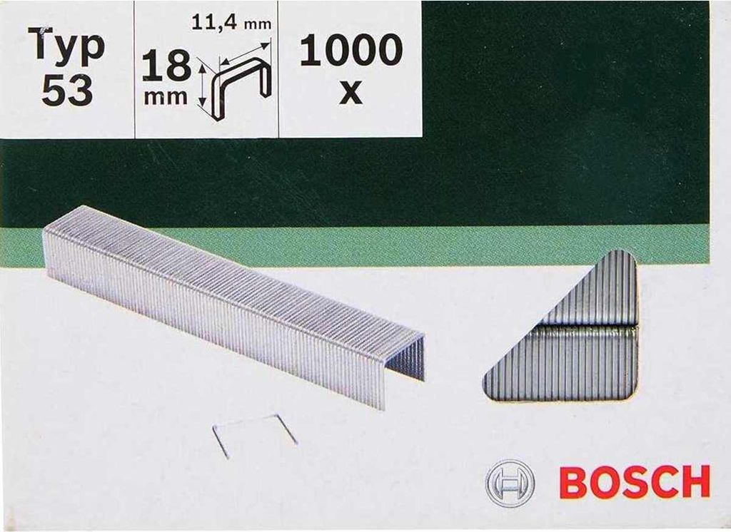 Bosch  Klammern Typ 53 - 11,4 x 0,74 x 18 mm 1000 Stk. Produktbild 