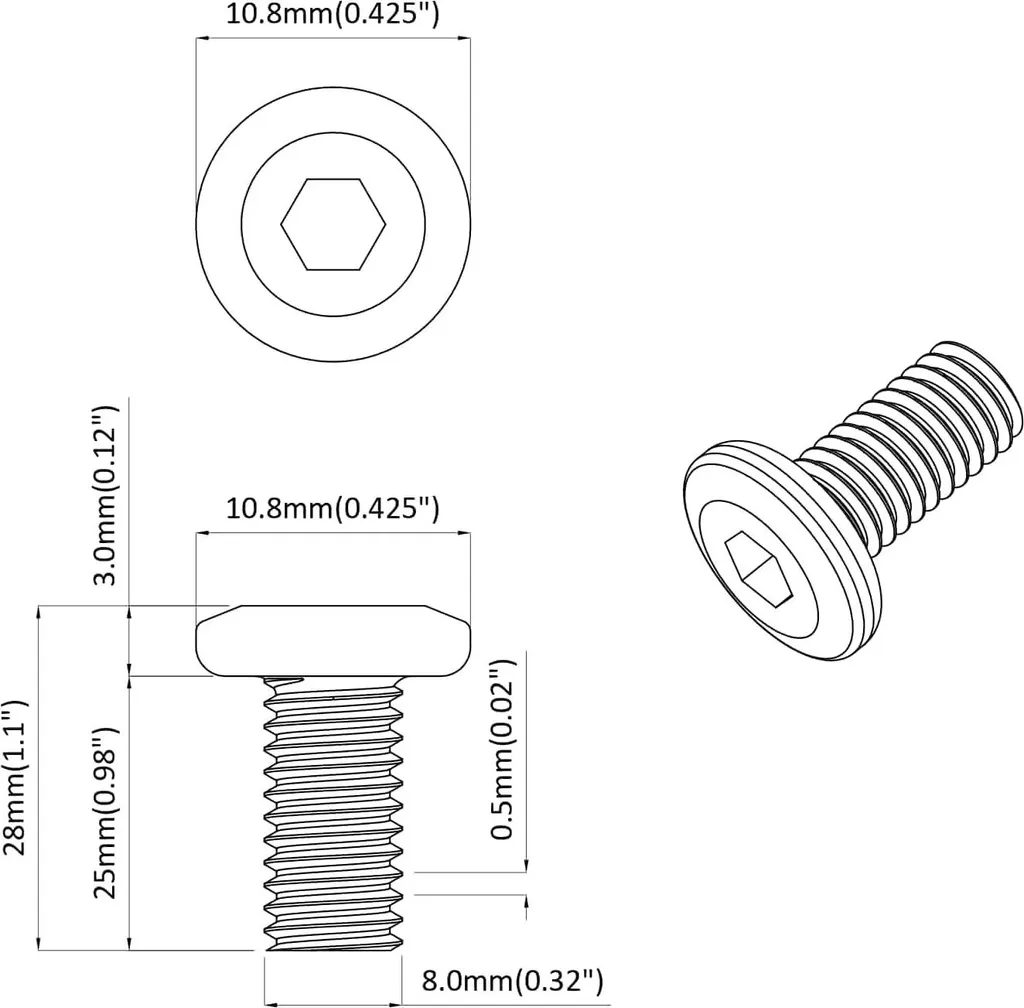 Vis 8 x 25 mm acier argenté 1593 pcs pour ne plus manquer de matériel