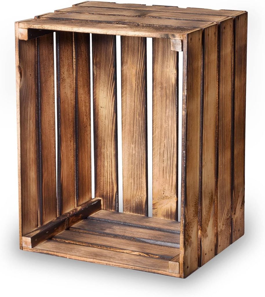 PINEEA Drevená debna s plameňom 50x40x30cm - debna na víno Obrázok produktu