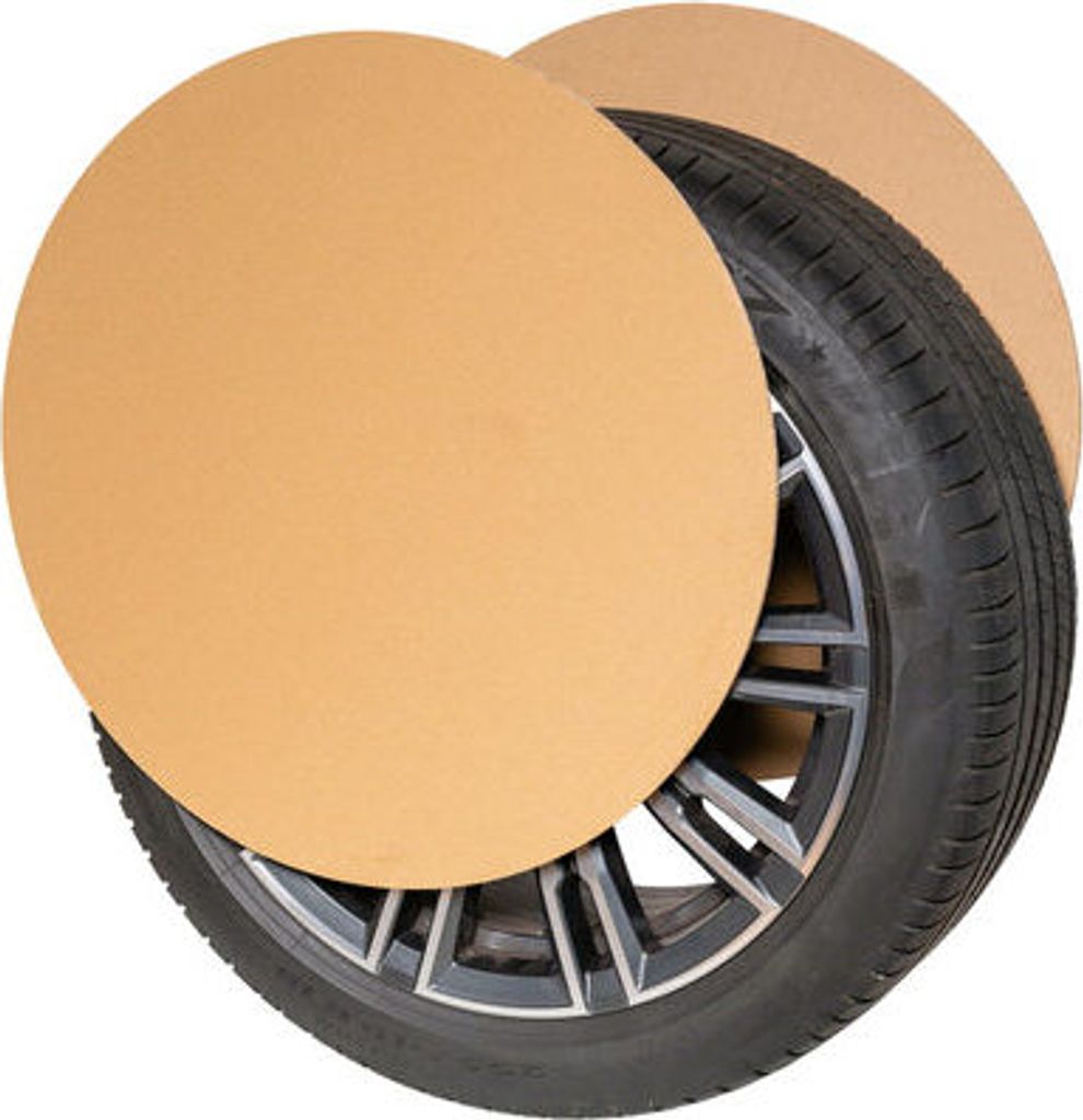 8x Felgenpappe bis max. 20 Zoll - 55cm Durchmesser aus Wellpappe 2-wellig