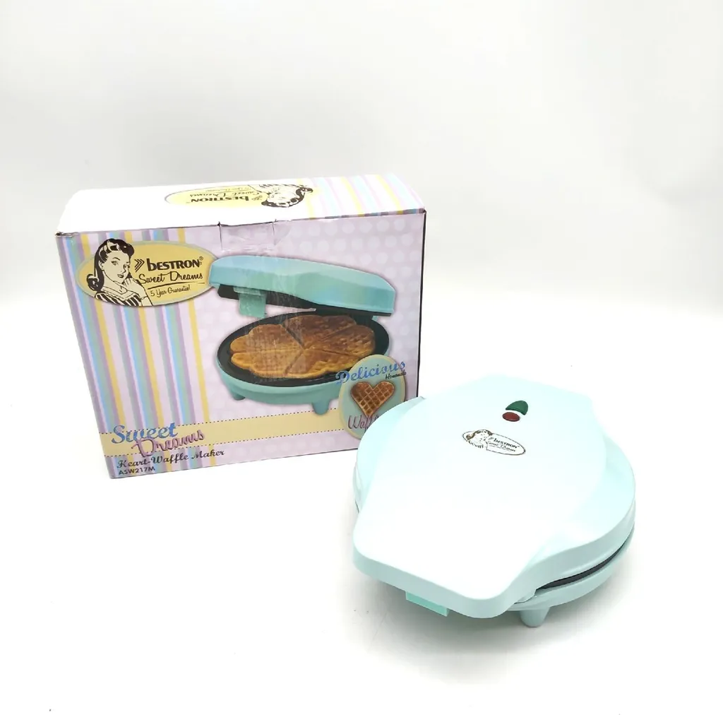 Bestron Piastra Waffle 700W Menta | Cottura Uniforme e Antiaderente - 10