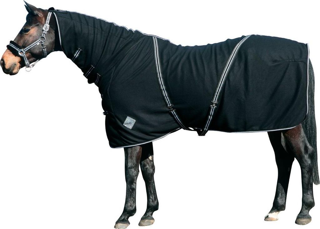 CATAGO Fleecedecke mit Halsteil - schwarz - 125 cm