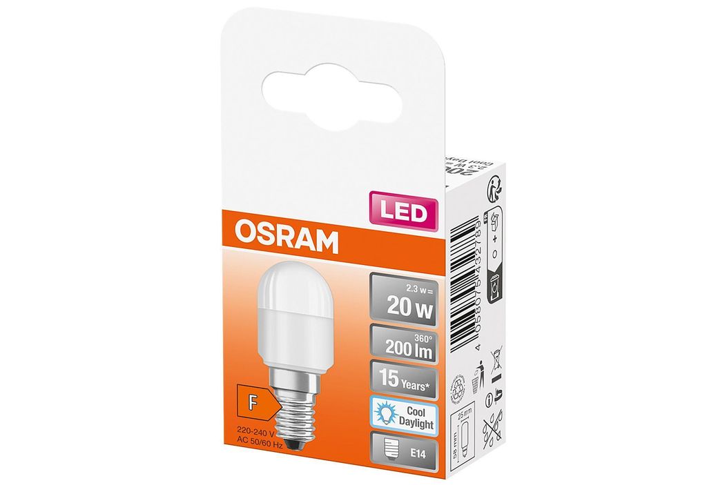 Lot De 9 Ampoules LED OSRAM T26 E14 - 2,3W (équivalent 20W) Blanc Froid 6500K - Économiques Et Durables