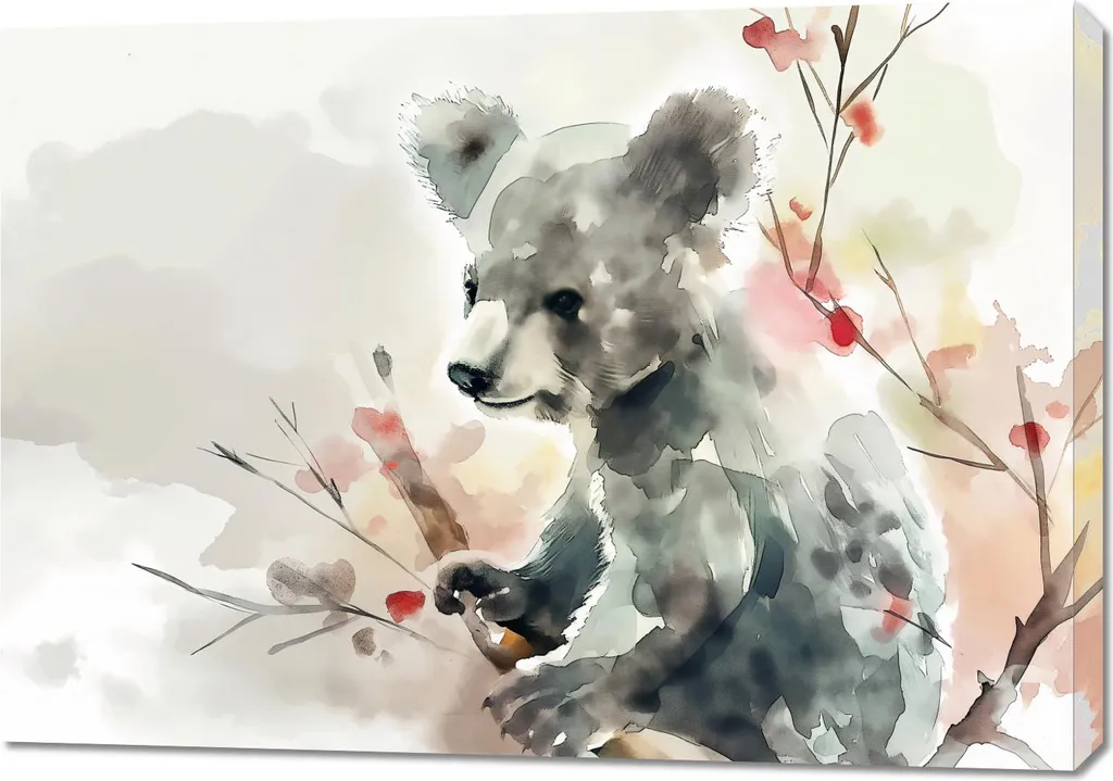Tableau Koala 100x70 cm Aquarelle - Habillez vos Murs Vide avec Style