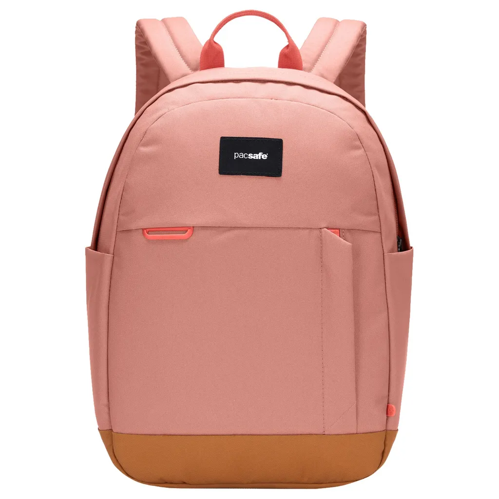 Petit sac à dos de loisirs Pacsafe Go 15L rose pour femme et ville