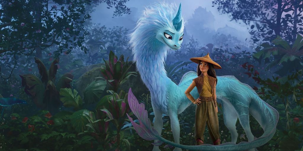 Disney Fototapete Raya Jungle Blau und Grün - 610715 - 500 x 250 cm