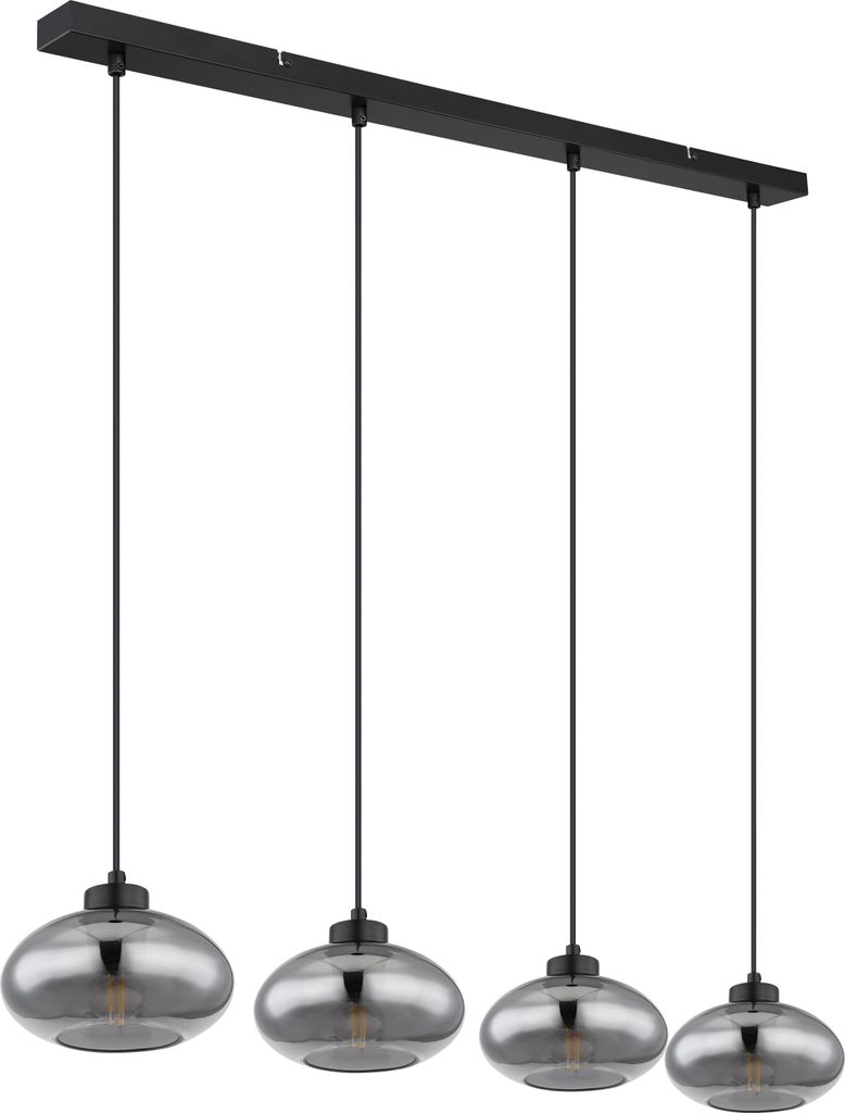 Globo Lighting Hängeleuchte Metall schwarz matt, 4x E27 Produktbild 