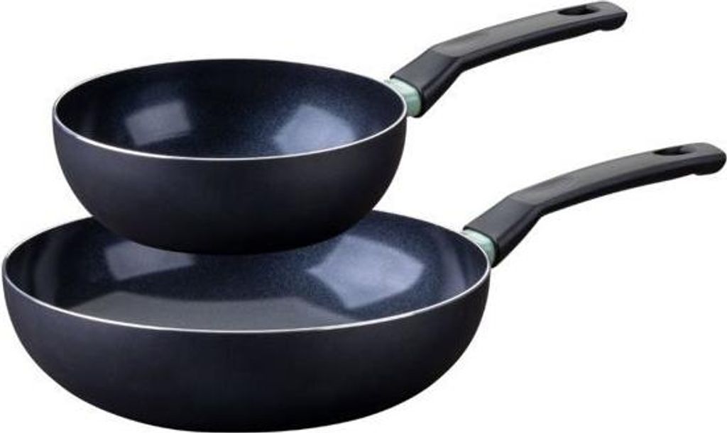 Fackelmann Wok Set, 2-teilig, 20 cm & 28 cm