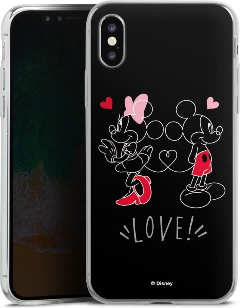 DeinDesign Slim Hülle für Apple iPhone X Silikon Case Ultra Dünn Handyhülle Disney Liebe Mickey & Minnie Mouse