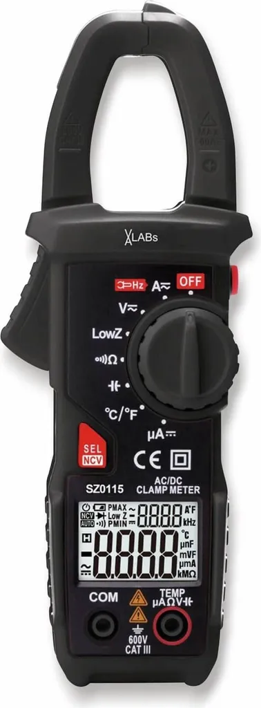 VA LABS SZ0115 : Pince ampèremétrique 600A AC DC pour mesures de courant