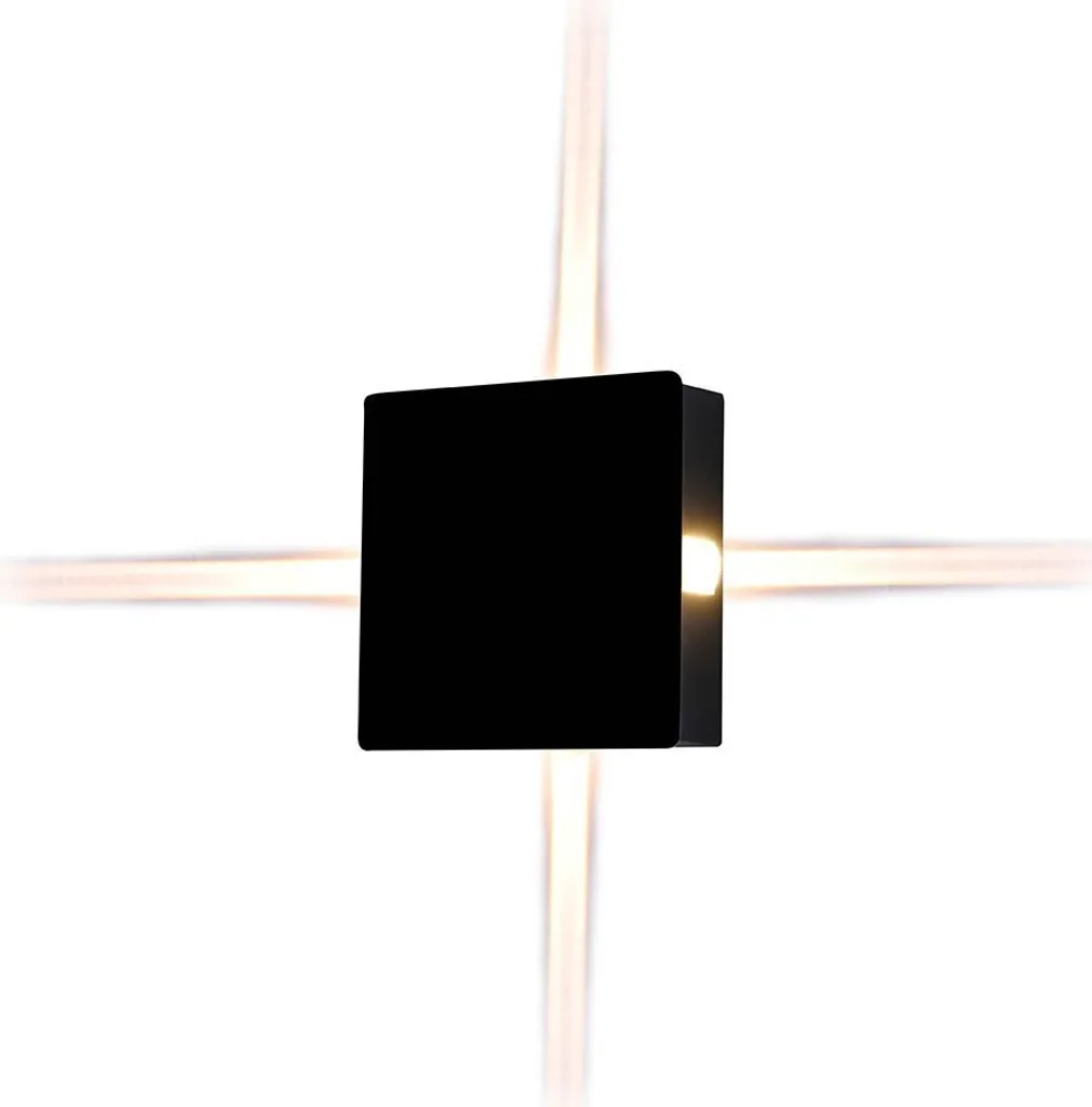 Applique extérieure LED anticorrosion noire 4W IP65 contre humidité V-TAC