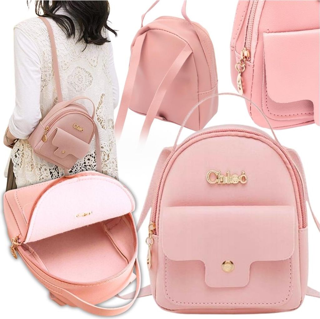 Rucksack Handtasche Handtasche rosa Damen Schultergurte Taschen