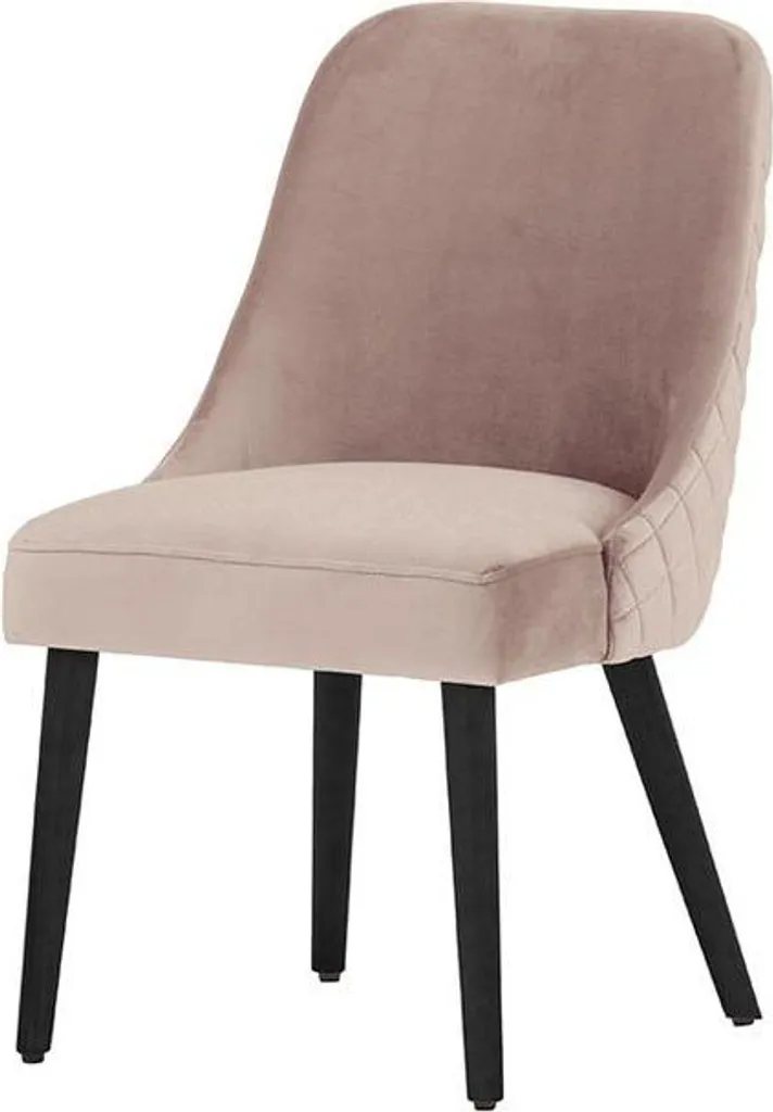 Chaise en velours noir avec coutures Albion pour un confort premium