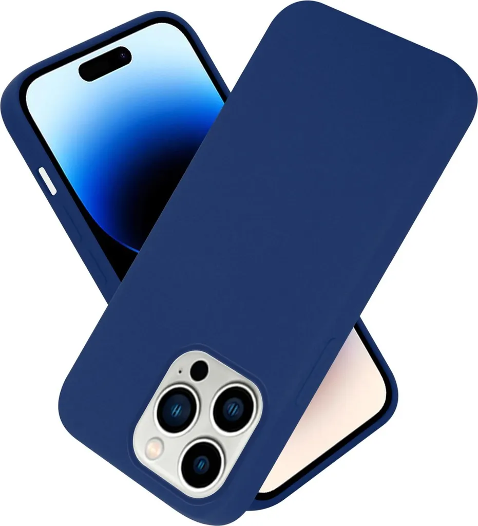 Custodia Elegante Blu Cadorabo per iPhone 14 Pro Max - Soft Touch TPU