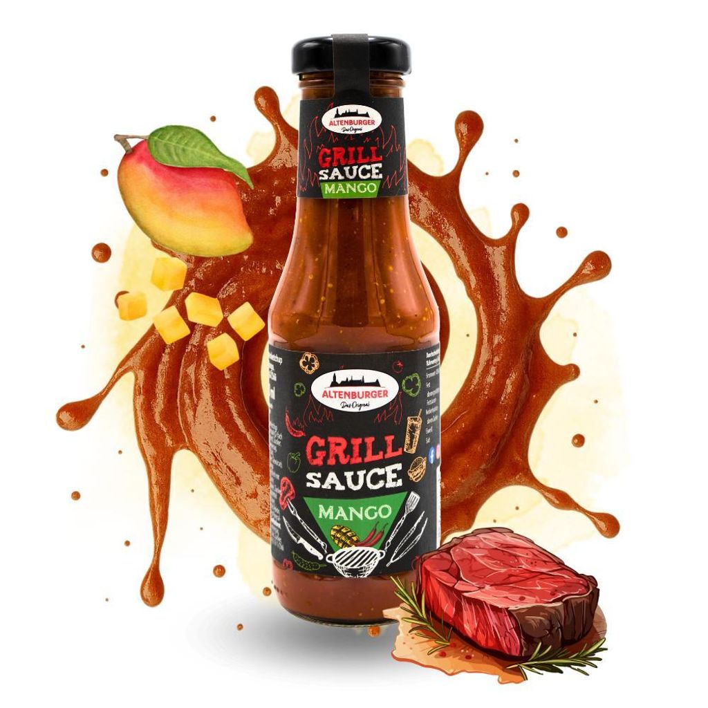 Grill Sauce Mango mit Chili, 320 ml