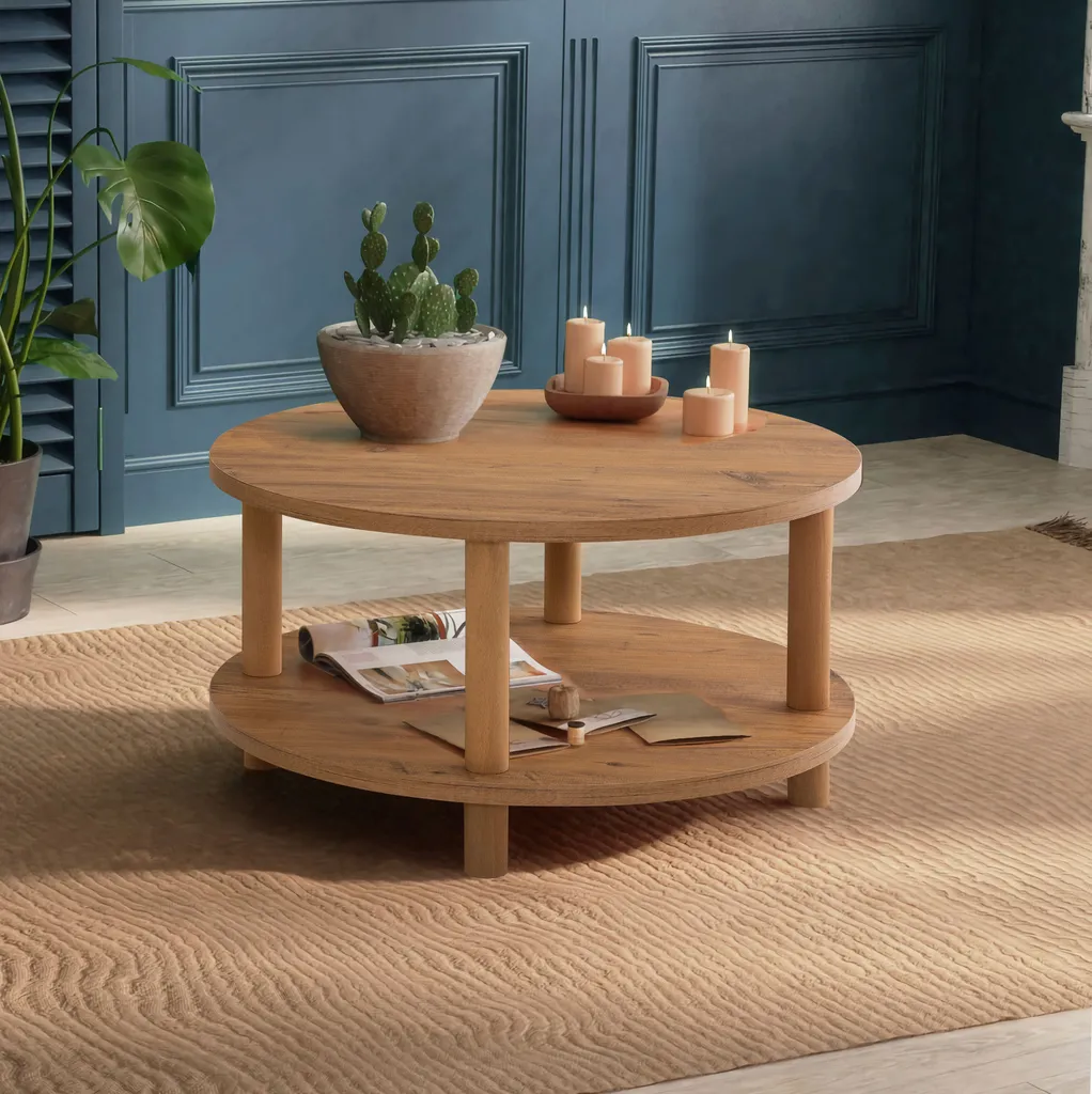 Table Basse Roby 70cm : Gain de Place et Solidité en Pin Atlantique