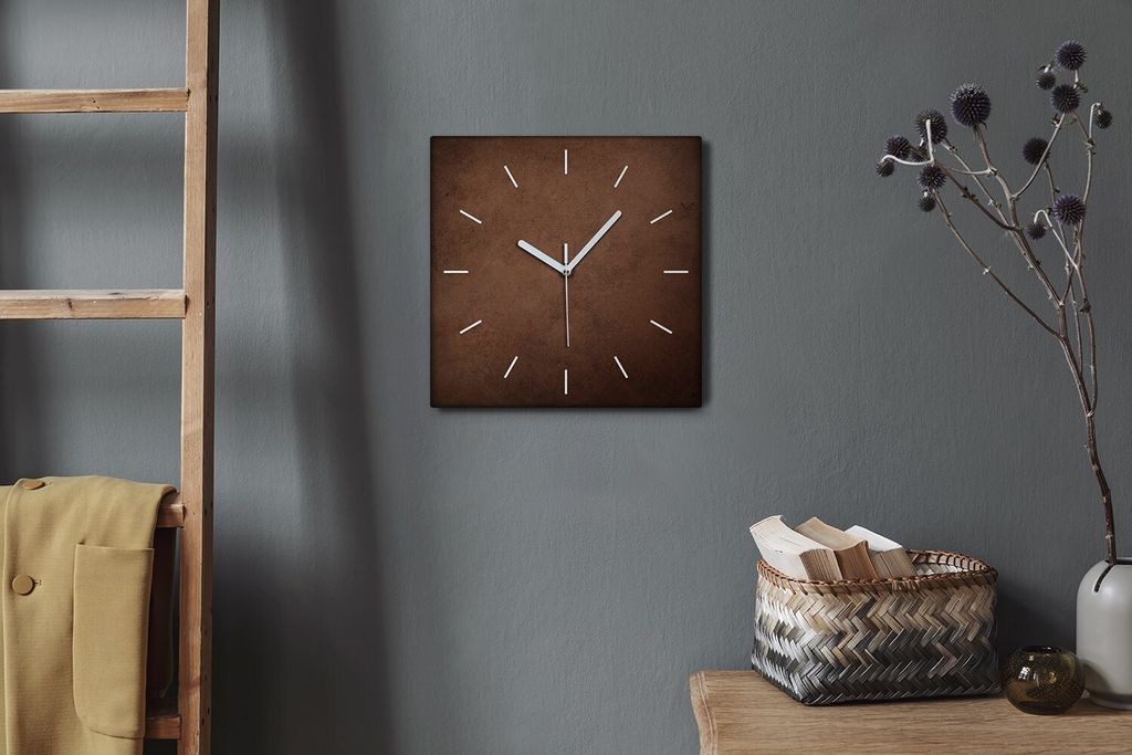 Coloray Hodiny Unikátní 30x30 cm Tiché hodiny Pro obývací pokoj a kuchyň Nástěnné hodiny Plátno Bílé ručičky hodin - Futuristický