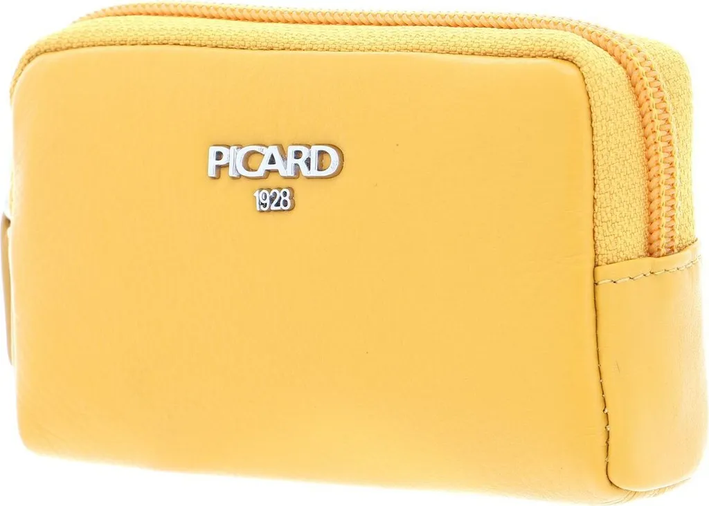 PICARD Bingo Astuccio Chiavi Giallo Miele | Vera Pelle 13cm