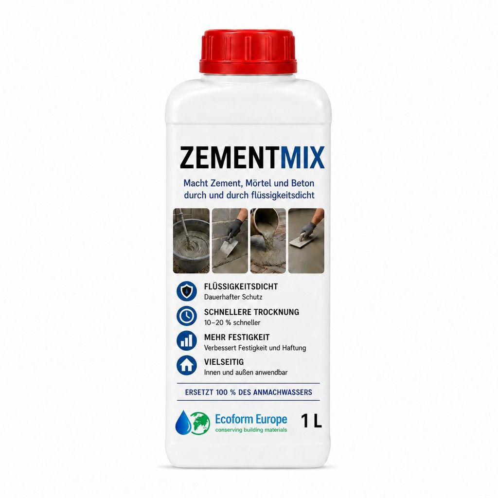 Zementmix 1 Liter – Betondichtmittel für WU-Beton – Beton, Produktbild 