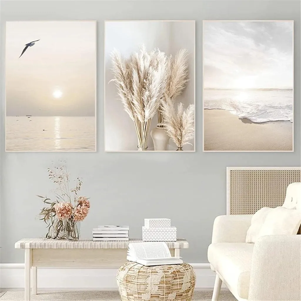SWECOMZE Set Immagini Decorative Mare - Poster Tramonto 3 Pezzi