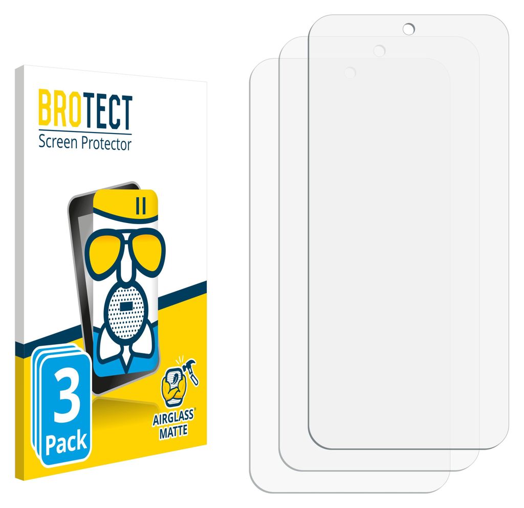 3x BROTECT Entspiegelungs Schutzglas für Vivo iQOO Z11x Schutzfolie Panzer Folie Glas Display Schutz matt
