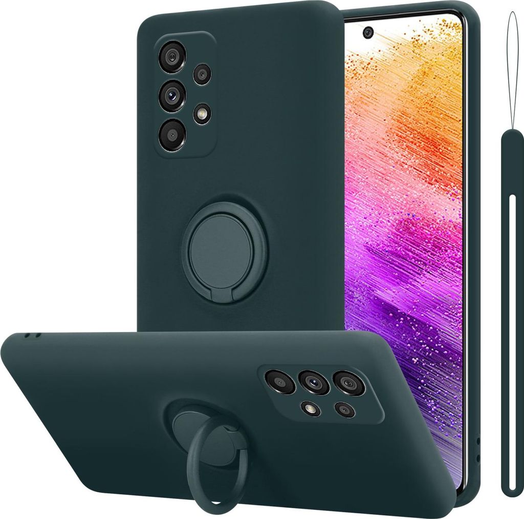 Cadorabo Hülle für Samsung Galaxy A73 5G Schutz Hülle in Grün Handyhülle TPU Etui Case Cover