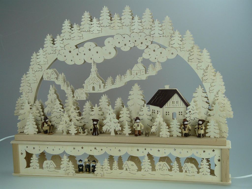 Original Erzgebirgischer Marken Schwibbogen Lichterbogen 70 x 53 cmK70-6_70