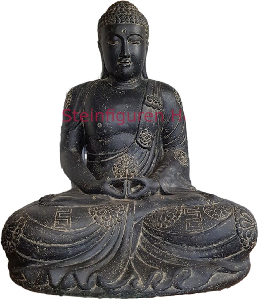 Wunderschöner Buddha Groß Sitzend bestehend aus Steinguss perfekt für den Garten die Terasse oder den Vorgarten ist Frostfest Witterungsbeständ...