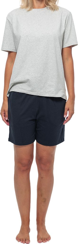 Schiesser Organic Baumwolle Schlafanzug Lounge Set bestehend aus einer kurzen Hose und einem Kurzarm-Shirt, Feuchtigkeitsableitend und atmungsaktiv...