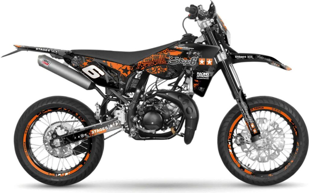 Stage6 Grafik-Kit Orange/Schwarz für Sherco Sm-r 50 nach 2018