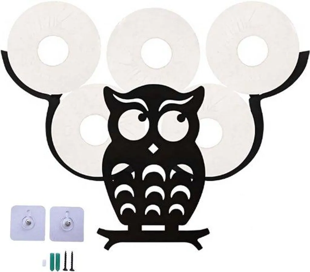 Porte-serviette décoratif noir pour une salle de bain ludique et rangée