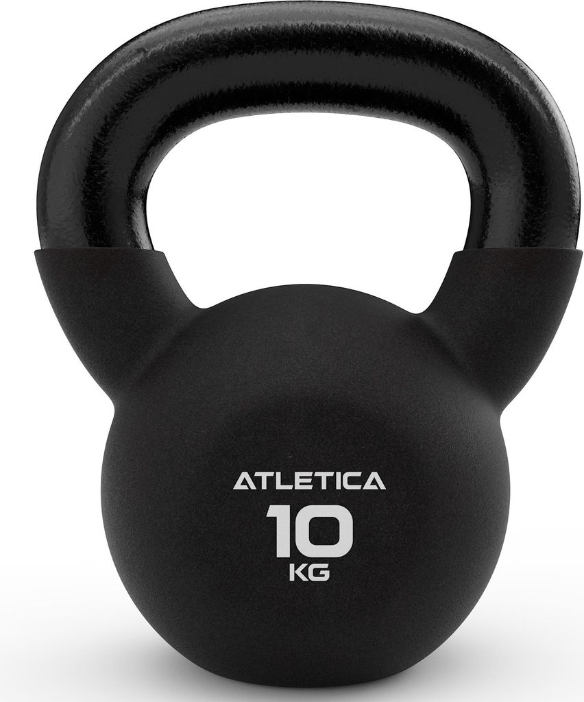 ATLETICA Kettlebell | 10kg | hochwertiger Look & Feel | doppelt Neopren beschichtet